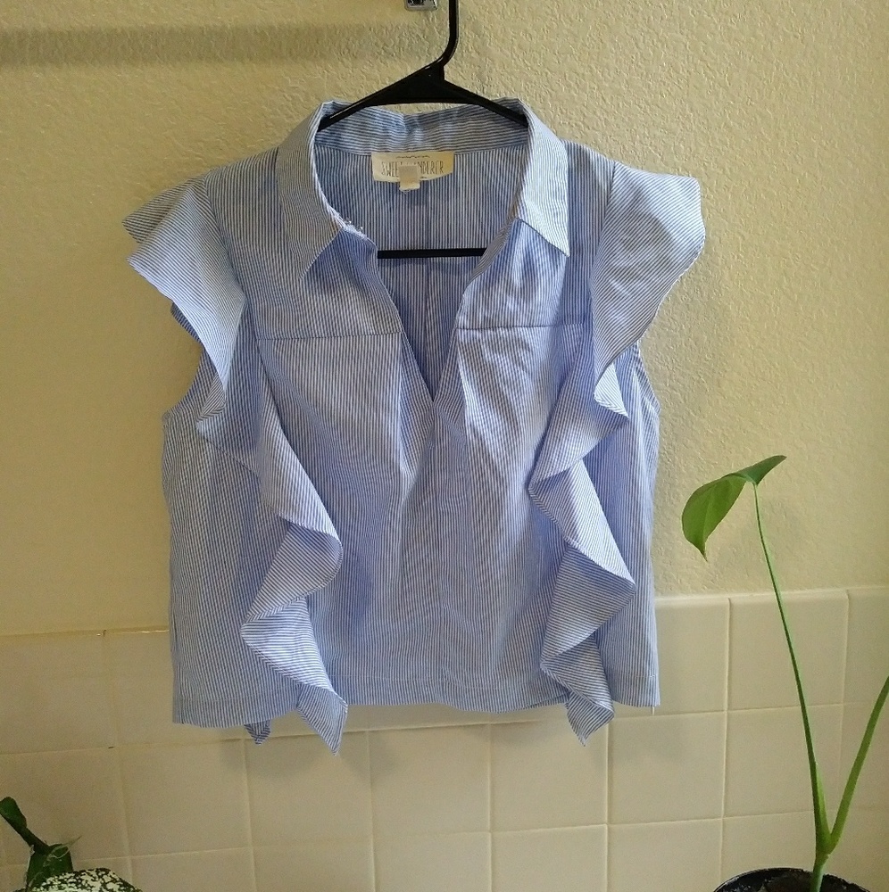 Ruffled Striped Blouse